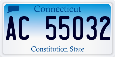 CT license plate AC55032