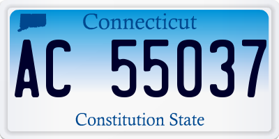 CT license plate AC55037