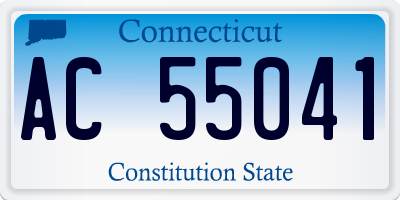 CT license plate AC55041