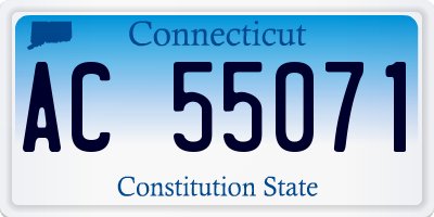 CT license plate AC55071