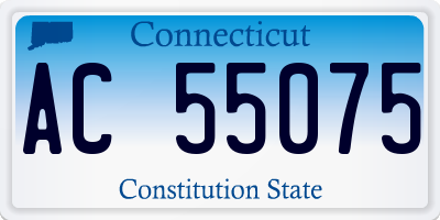 CT license plate AC55075