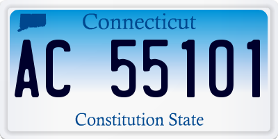 CT license plate AC55101