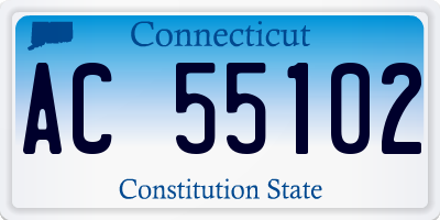 CT license plate AC55102