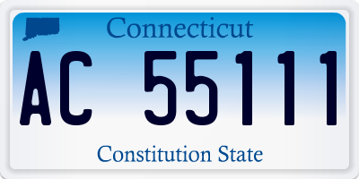 CT license plate AC55111