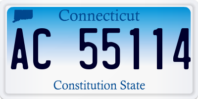 CT license plate AC55114