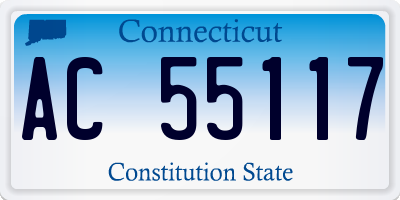 CT license plate AC55117