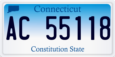 CT license plate AC55118