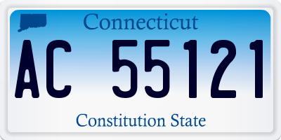 CT license plate AC55121