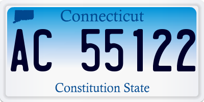 CT license plate AC55122