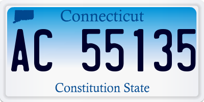 CT license plate AC55135