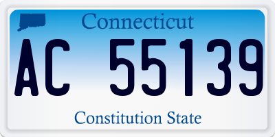 CT license plate AC55139