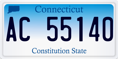 CT license plate AC55140