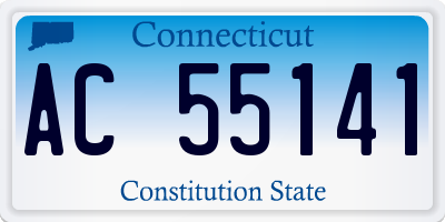 CT license plate AC55141