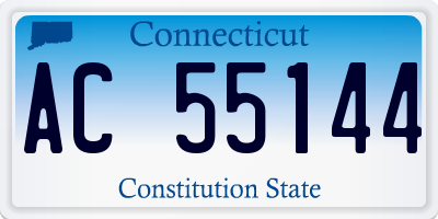 CT license plate AC55144