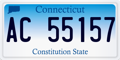 CT license plate AC55157