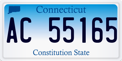 CT license plate AC55165