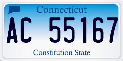 CT license plate AC55167