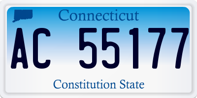 CT license plate AC55177