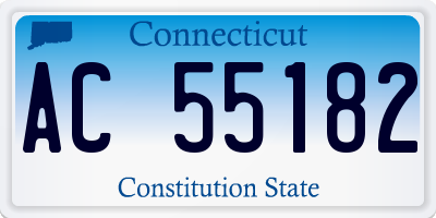 CT license plate AC55182