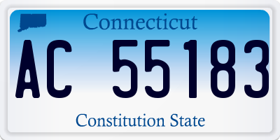 CT license plate AC55183