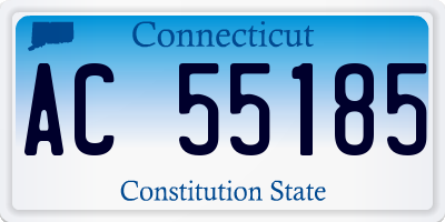 CT license plate AC55185