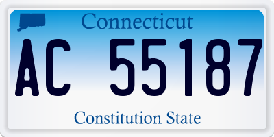 CT license plate AC55187