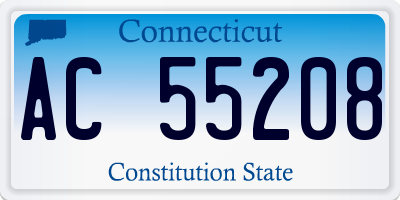 CT license plate AC55208