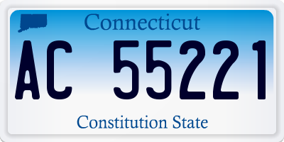 CT license plate AC55221