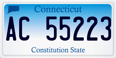 CT license plate AC55223