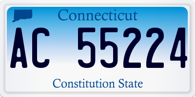 CT license plate AC55224