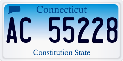 CT license plate AC55228
