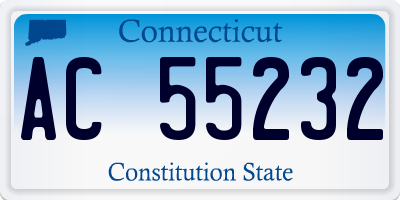 CT license plate AC55232