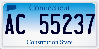 CT license plate AC55237