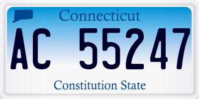 CT license plate AC55247