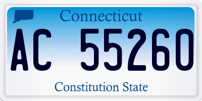 CT license plate AC55260