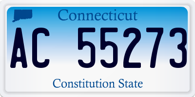 CT license plate AC55273