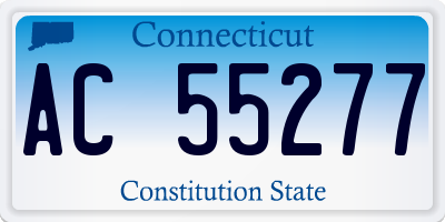 CT license plate AC55277