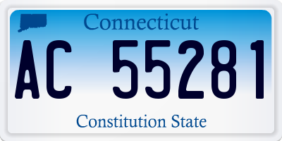 CT license plate AC55281