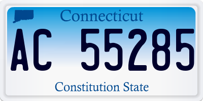 CT license plate AC55285