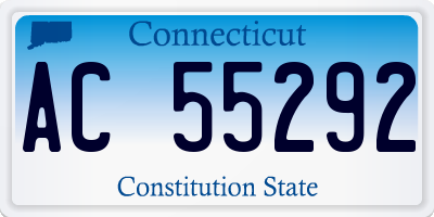 CT license plate AC55292