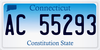 CT license plate AC55293