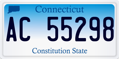CT license plate AC55298