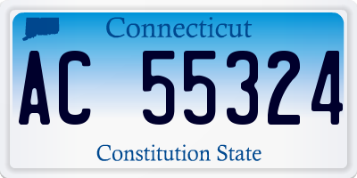 CT license plate AC55324