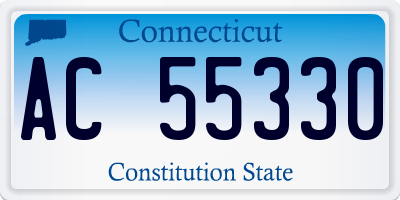 CT license plate AC55330