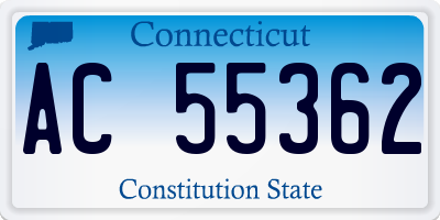 CT license plate AC55362