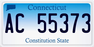 CT license plate AC55373
