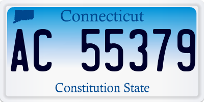 CT license plate AC55379