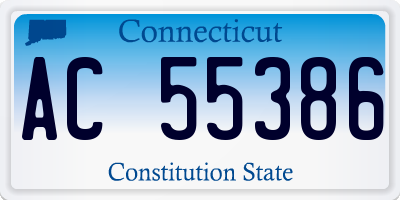 CT license plate AC55386