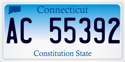CT license plate AC55392