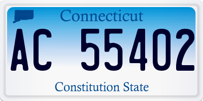CT license plate AC55402